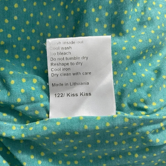 Marimekko Kissi Sleeveless Polka Dot Tank Dress Turquoise Size US Small - Picture 12 of 12